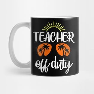 Womens Teacher Off Duty Sunglasses Beach Summer Sunset Mug